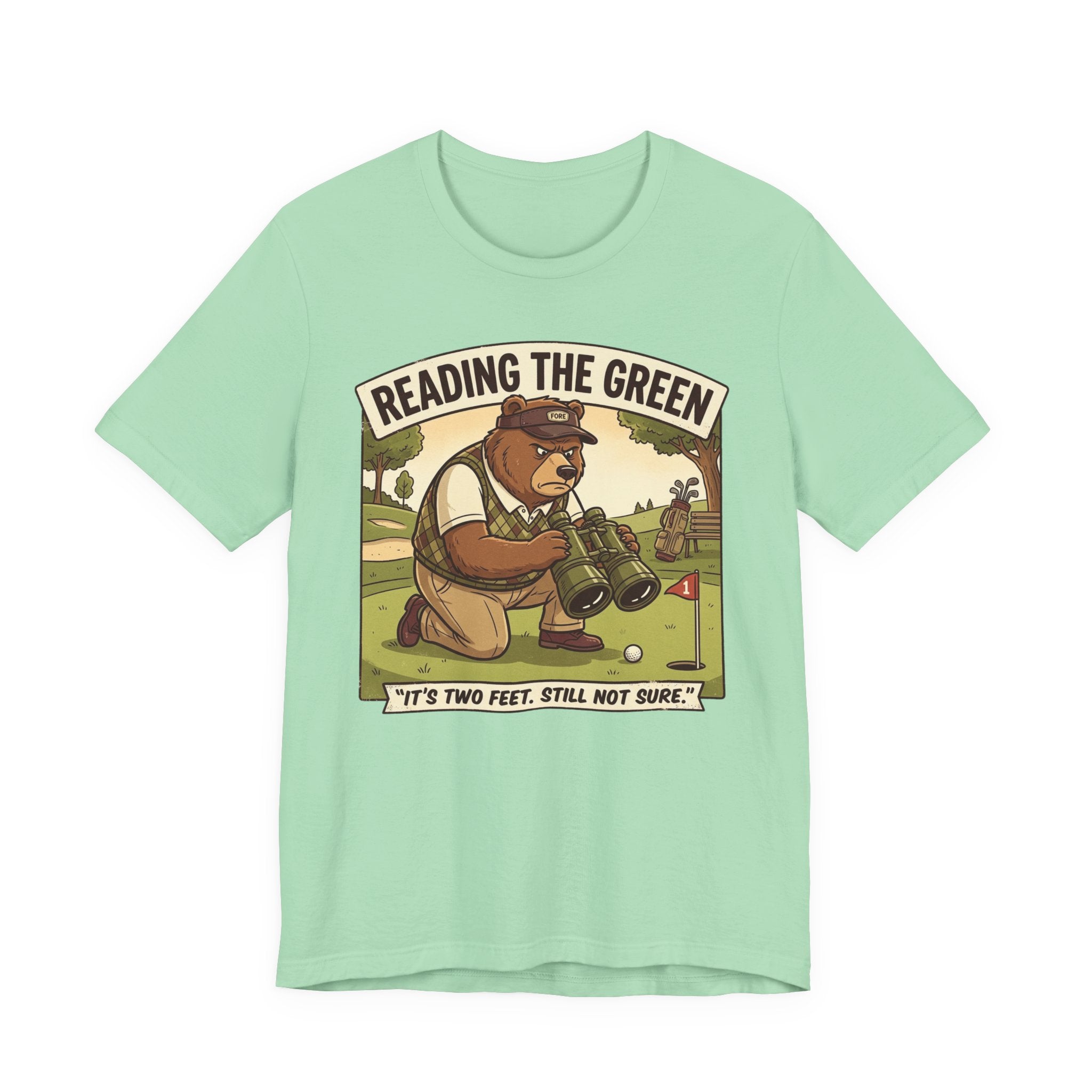 Reading the Green Funny Golf T-Shirt | Golf Putting Humor | Golfer Gift Tee