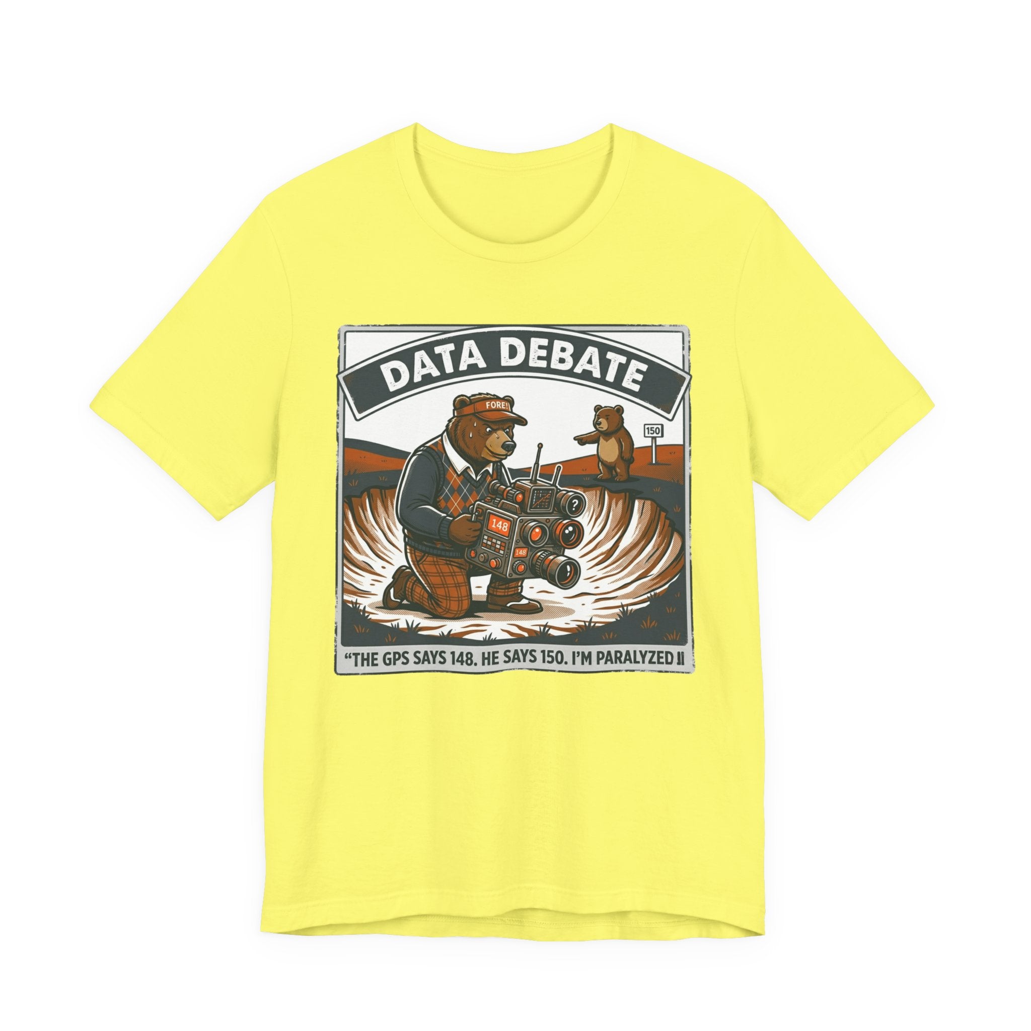 Data Debate Funny Golf T-Shirt | Golf GPS Humor | Golfer Gift Tee