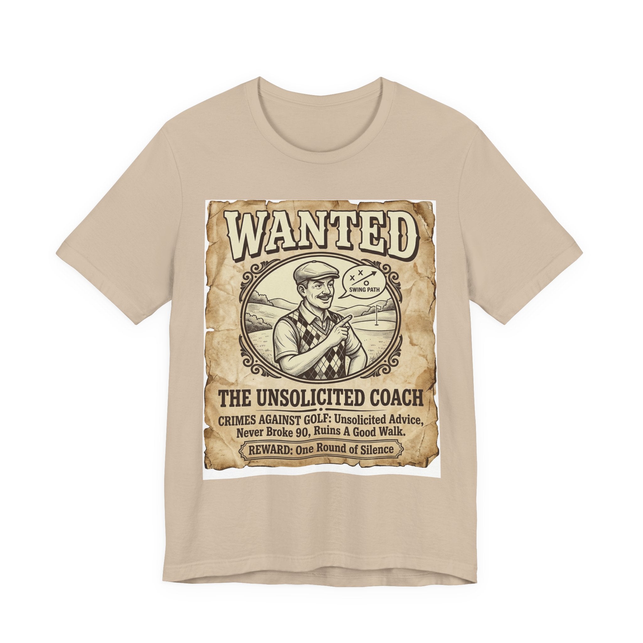 Wanted: The Unsolicited Coach Golf T-Shirt | Crimes Against Golf | Wild Green Golf