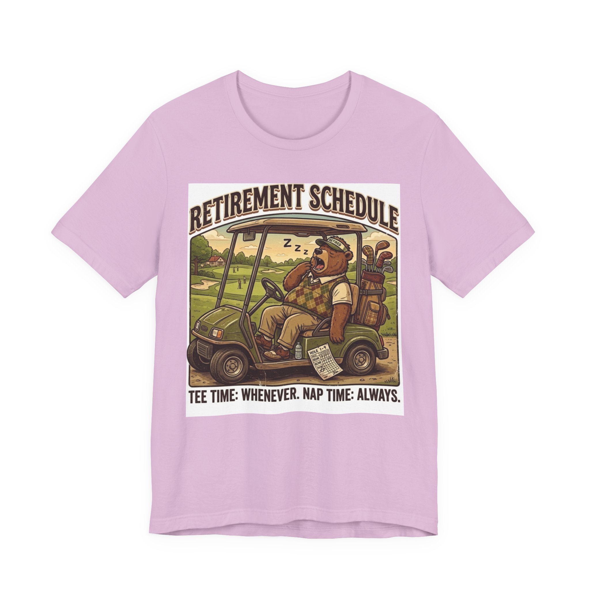 Retirement Schedule Funny Golf T-Shirt | Retired Golfer Gift | Golf Cart Humor Tee