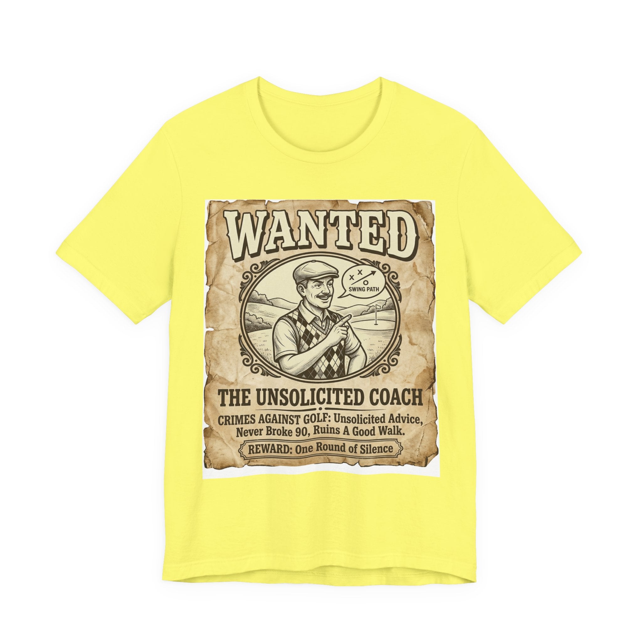 Wanted: The Unsolicited Coach Golf T-Shirt | Crimes Against Golf | Wild Green Golf